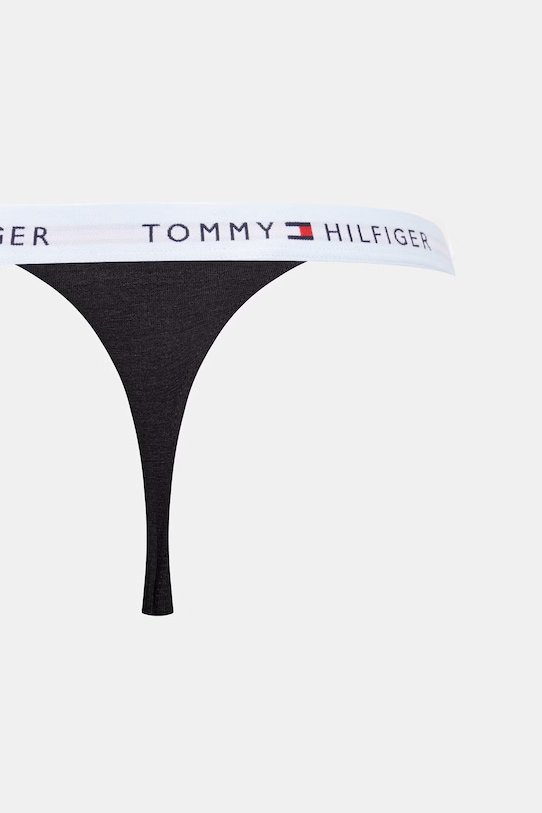 Tommy Hilfiger прашки дамски от памук с еластан 3 броя UW0UW06518 черен