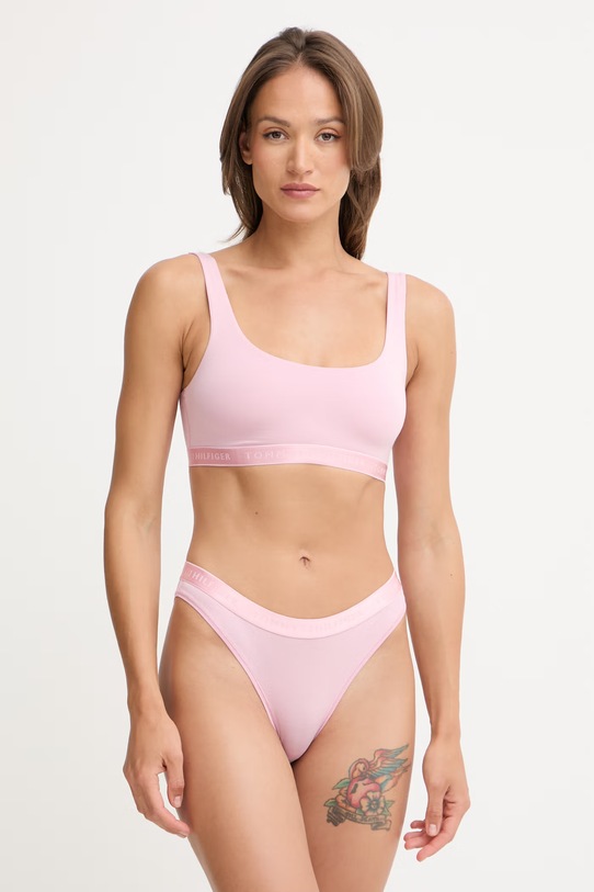 Tommy Hilfiger nohavičky dámske z modalu UW0UW06261 ružová SS26