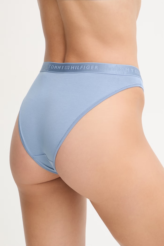 Oblečenie Tommy Hilfiger nohavičky dámske z modalu UW0UW06261 modrá