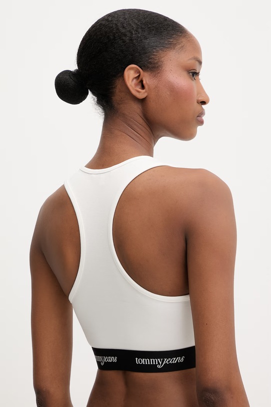 Tommy Jeans biustonosz z wiskozą DW0DW22762 biały SS26