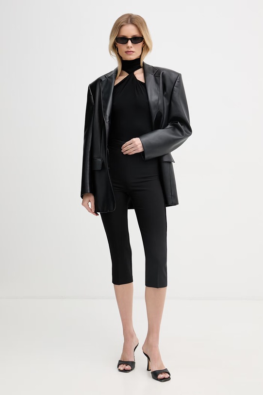 Elisabetta Franchi Κορμάκι γυναικείο με βισκόζη BO03963E2 μαύρο SS26