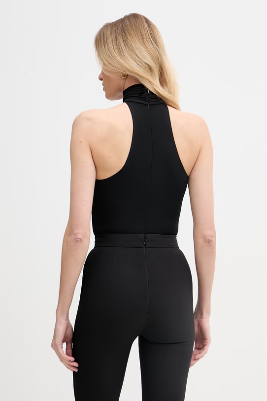 Ρούχα Elisabetta Franchi Κορμάκι γυναικείο με βισκόζη BO03963E2 μαύρο