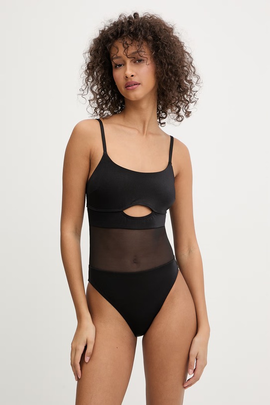 Armani Exchange strój kąpielowy jednoczęściowy damski czarny XW002354.AF22076