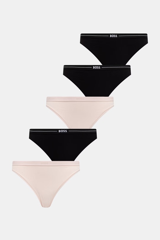 BOSS set de chiloți 5-pack tanga negru 50568688