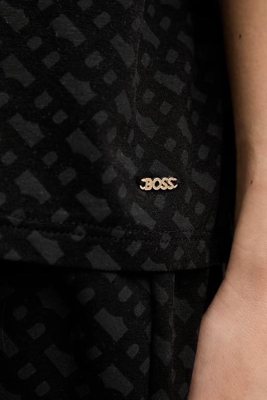 BOSS μπλουζάκι πιτζάμας γυναικείο από lyocell B Logo_T-Shirt 50561029 μαύρο