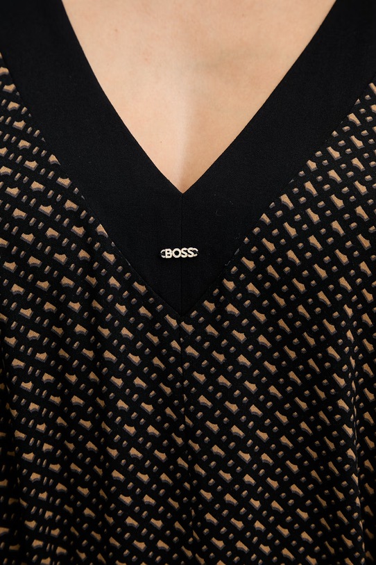 BOSS sukienka plażowa damska Monogram_Kaftan 50561263 czarny