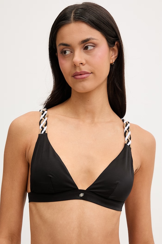 BOSS sutien de baie pentru femei TRIANGLE_BOSS BRAID negru 50561291