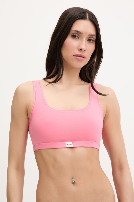 HUGO grudnjak s modalom SIGNATURE BRALETTE roza 50566598