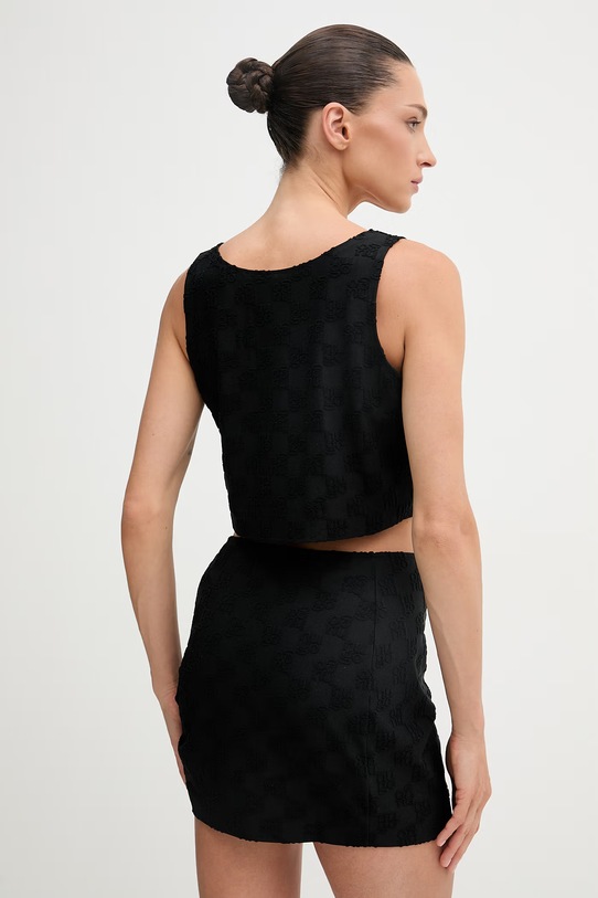 Odzież HUGO top plażowy damski Terry mono_top 50561091 czarny