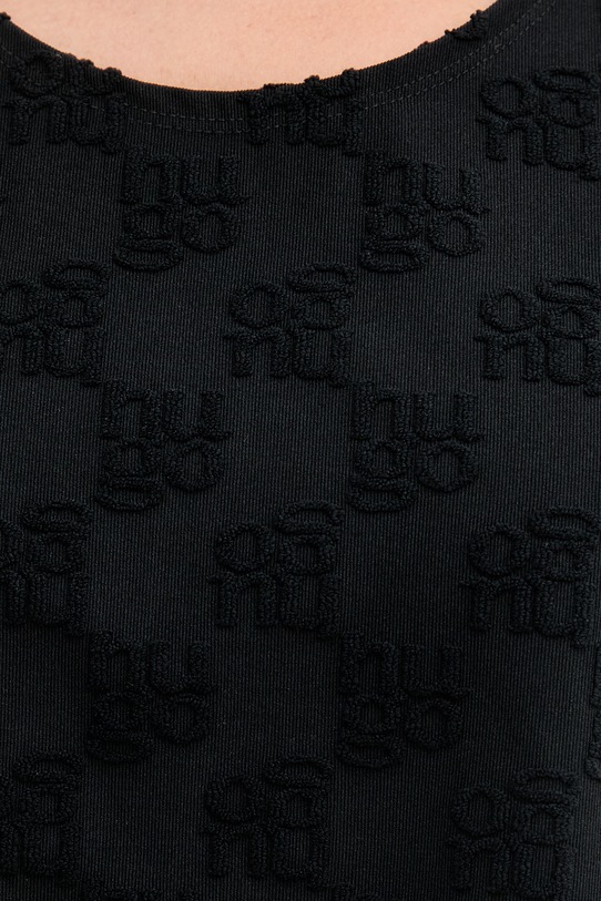 HUGO top plażowy damski Terry mono_top 50561091 czarny