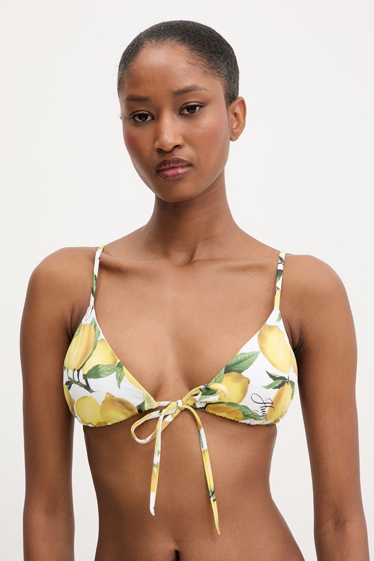 HUGO biustonosz kąpielowy damski FANCY_triangle żółty 50561313