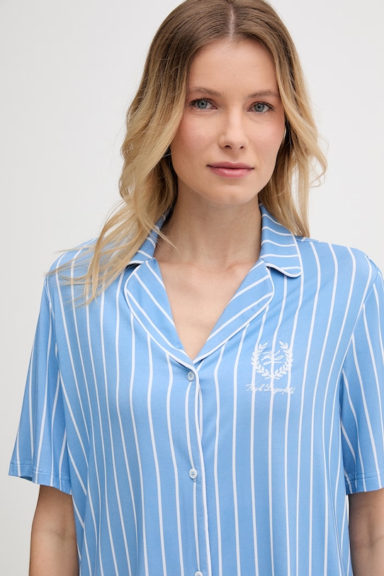 Karl Lagerfeld dámske dvojdielne pyžamo z viskózy HOTEL KARL modrá B2W45006