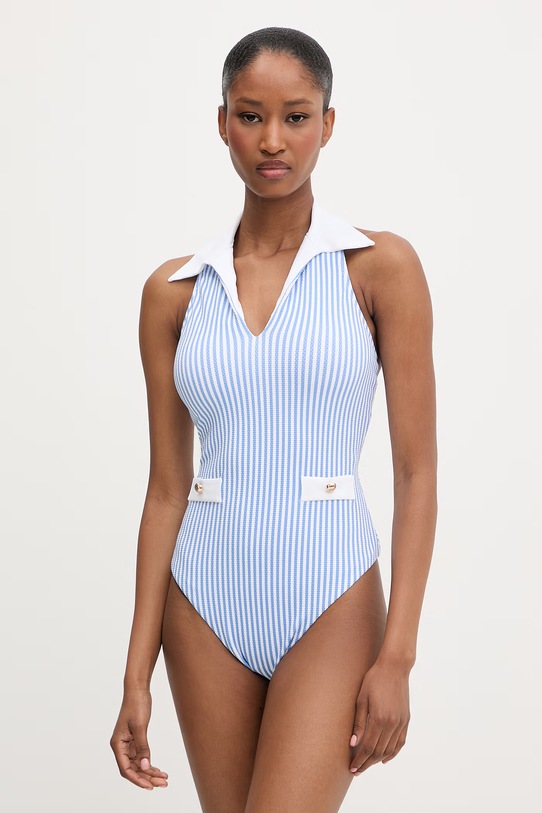 Karl Lagerfeld strój kąpielowy jednoczęściowy damski niebieski B2W46007