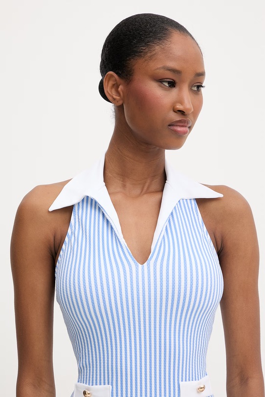 Odzież Karl Lagerfeld strój kąpielowy jednoczęściowy damski B2W46007 niebieski