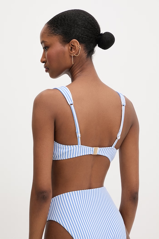 Odzież Karl Lagerfeld biustonosz kąpielowy damski HOTEL KARL B2W46006 niebieski