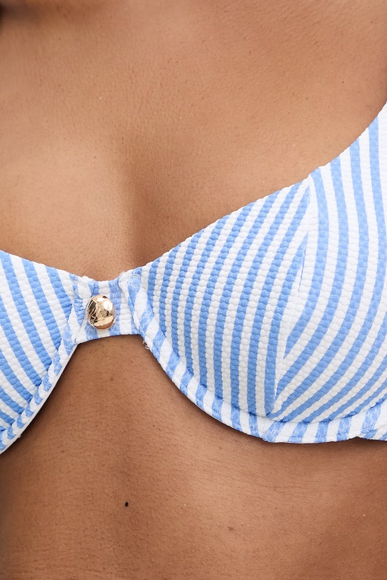 Karl Lagerfeld biustonosz kąpielowy damski HOTEL KARL niebieski B2W46006