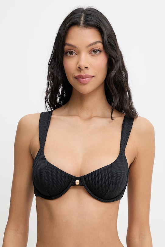 Karl Lagerfeld biustonosz kąpielowy damski HOTEL KARL czarny B2W46006