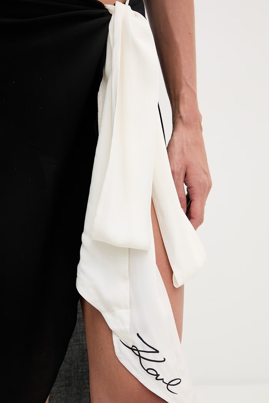 Karl Lagerfeld pareo damskie KARL BOW B2W46035 czarny