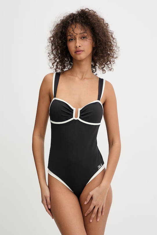 Karl Lagerfeld strój kąpielowy jednoczęściowy damski czarny B2W46026
