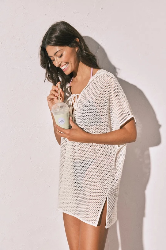 women'secret Sukienka plażowa damska beżowy 5543705