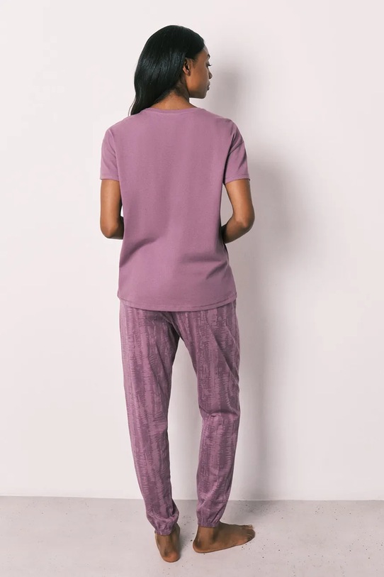 women'secret piżama dwuczęściowa damska bawełniana 3133501 fioletowy SS26