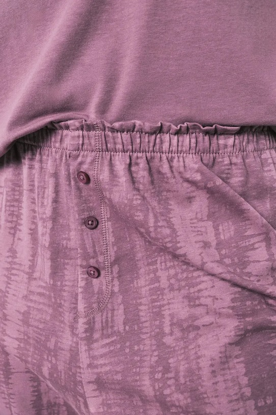 women'secret piżama dwuczęściowa damska bawełniana 3133501 fioletowy