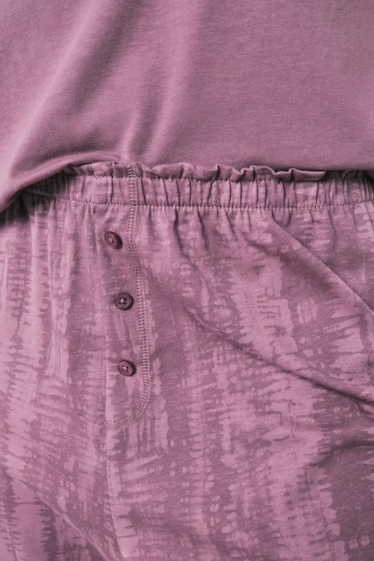 women'secret piżama dwuczęściowa damska bawełniana 3133501 fioletowy