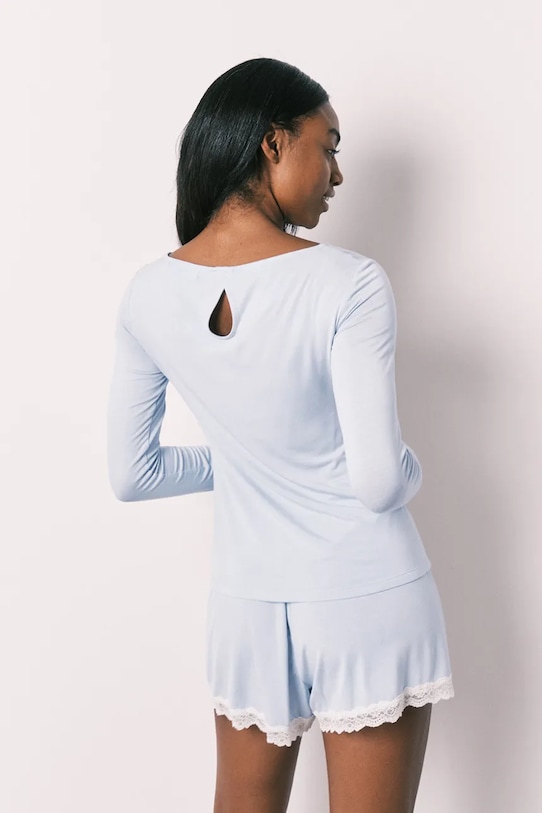 women'secret piżama dwuczęściowa damska z wiskozy 4753113 niebieski SS26