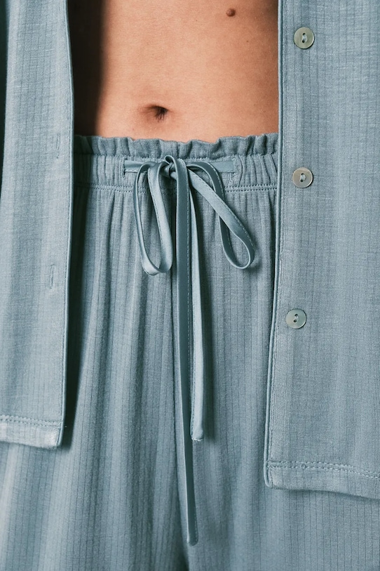 women'secret piżama dwuczęściowa damska z wiskozy 4753118 niebieski