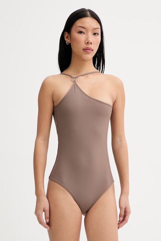 Coperni strój kąpielowy jednoczęściowy damski brązowy COPSW11F5021