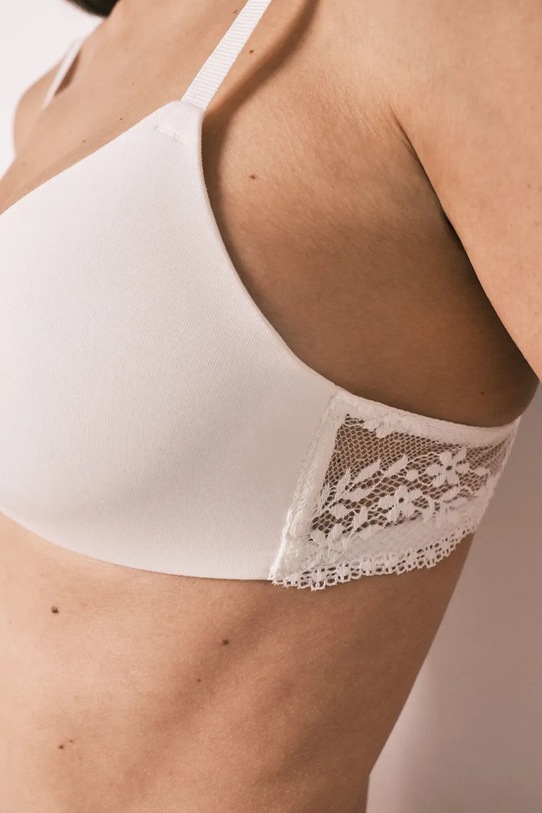 Women'secret biustonosz trójkątny z modalem beżowy 3543181.3543184