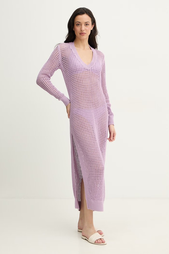 Vilebrequin sukienka plażowa damska LYSIA YSAE4S02 fioletowy SS26