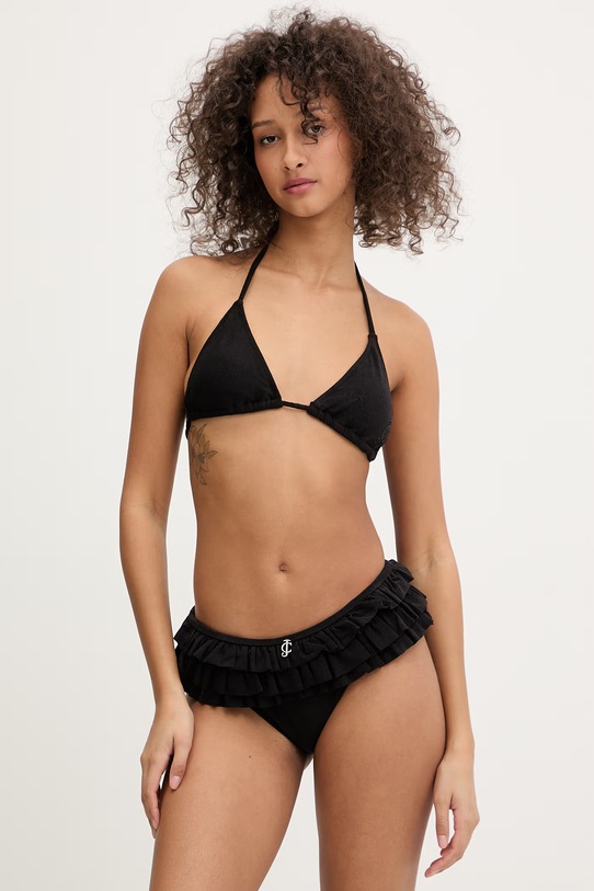 Juicy Couture dvodijelni kupaći kostim za žene FRILLY BIKINI crna JCITS126202