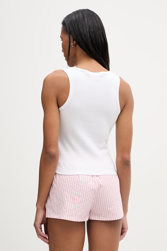 Odzież Juicy Couture piżama damska z bawełną DOG CREST SET JCYPJ126860 biały