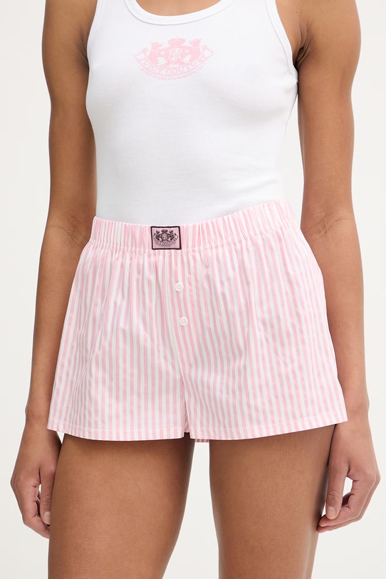 Juicy Couture piżama damska z bawełną DOG CREST SET biały JCYPJ126860