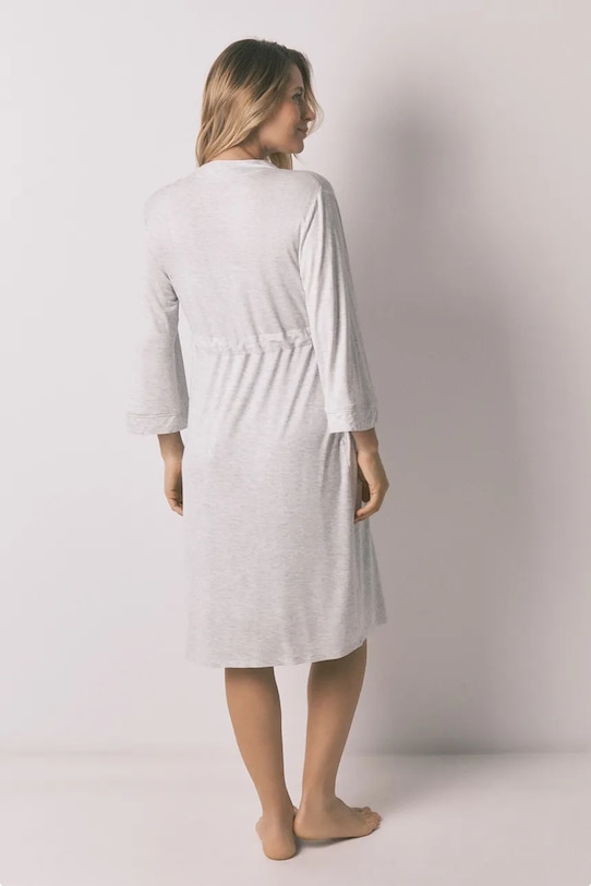 Odzież women'secret szlafrok damski z wiskozy MATERNITY 2173141 szary