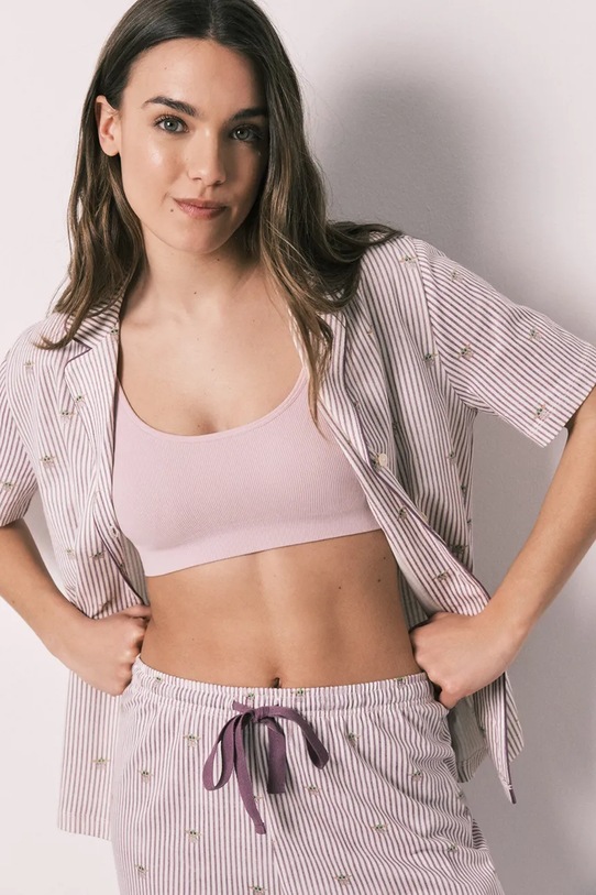 women'secret komplet loungwear damski bawełniany beżowy 3133496