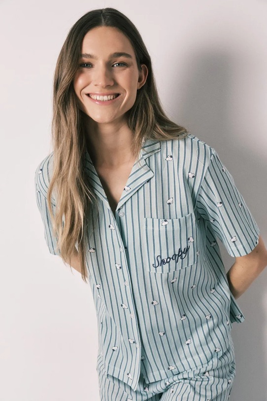 women'secret komplet loungwear damski bawełniany zielony 3133512