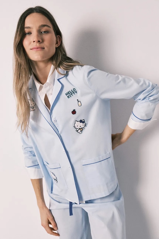 Oblečenie Women'secret dvojdielne pyžamo dámske 3133520 modrá