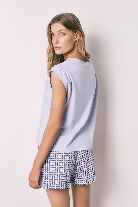 women'secret piżama dwuczęściowa damska bawełniana 3593023 fioletowy SS26