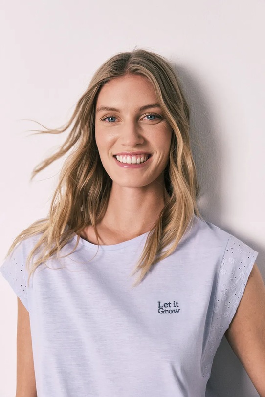 women'secret piżama dwuczęściowa damska bawełniana 3593023 fioletowy