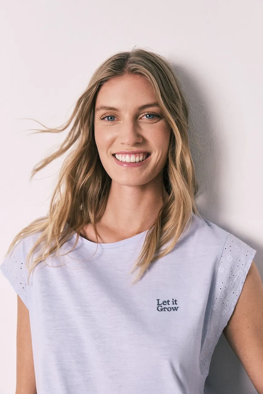 women'secret piżama dwuczęściowa damska bawełniana 3593023 fioletowy