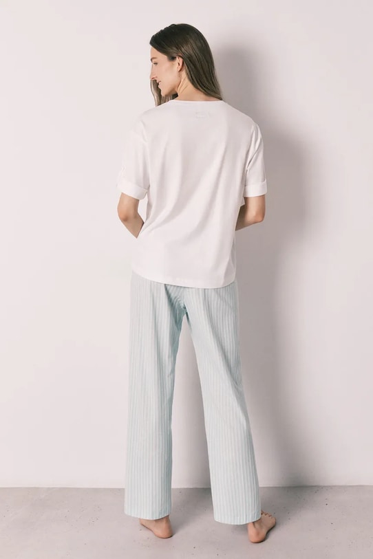 women'secret piżama dwuczęściowa damska bawełniana 3593029 biały SS26