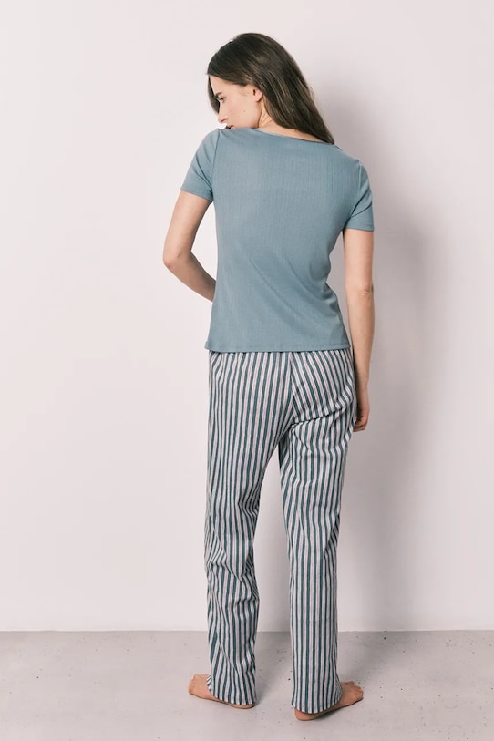 women'secret piżama dwuczęściowa damska z wiskozą 3593035 niebieski SS26