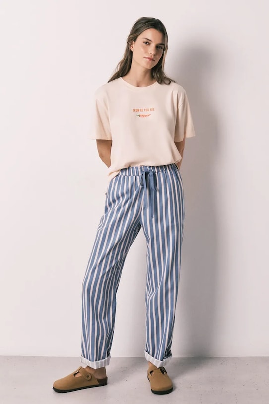 women'secret spodnie piżamowe damskie z wiskozą 3703232 niebieski SS26