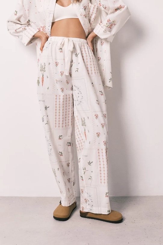 women'secret піжамні штани жіночі бавовняні бежевий 3703233