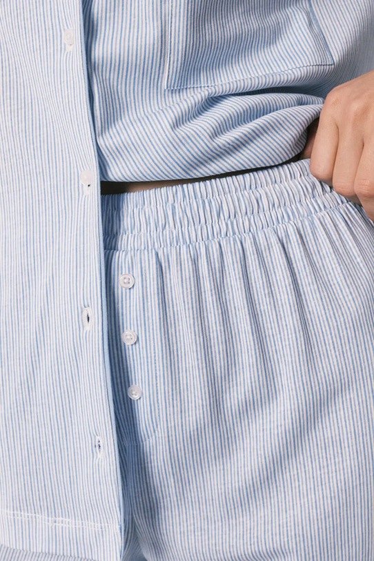 women'secret piżama dwuczęściowa damska bawełniana 3793069 niebieski