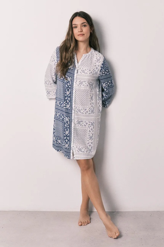 women'secret cămașă de noapte pentru femei. din vâscoză albastru 4363631