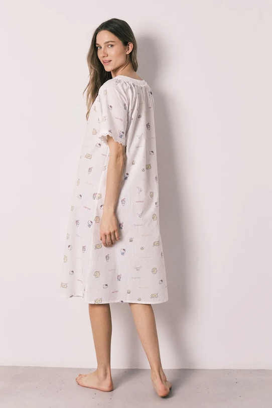 women'secret koszula nocna damska bawełniana 4443619 biały SS26