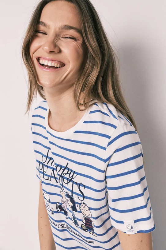 women'secret koszula nocna damska bawełniana niebieski 4443620